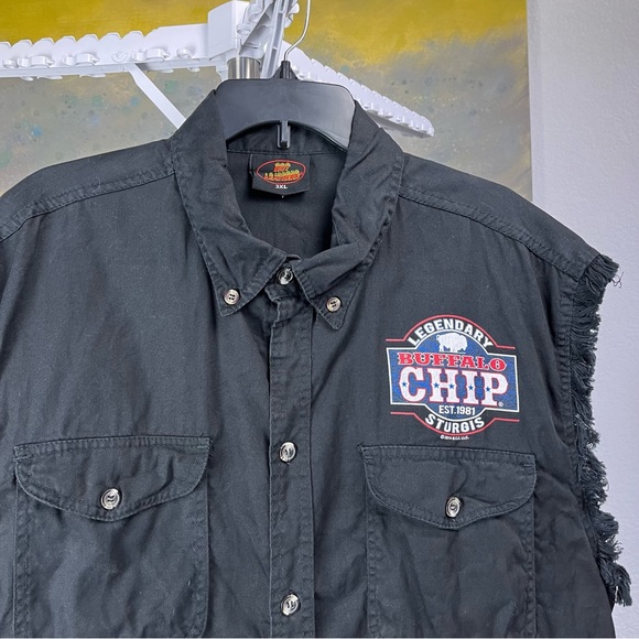 🔥Hot Leathers🔥 Buffalo Chip Sturgis 100% Cotton Sleeveless Shirt Size  3XL - Picture 2 of 5